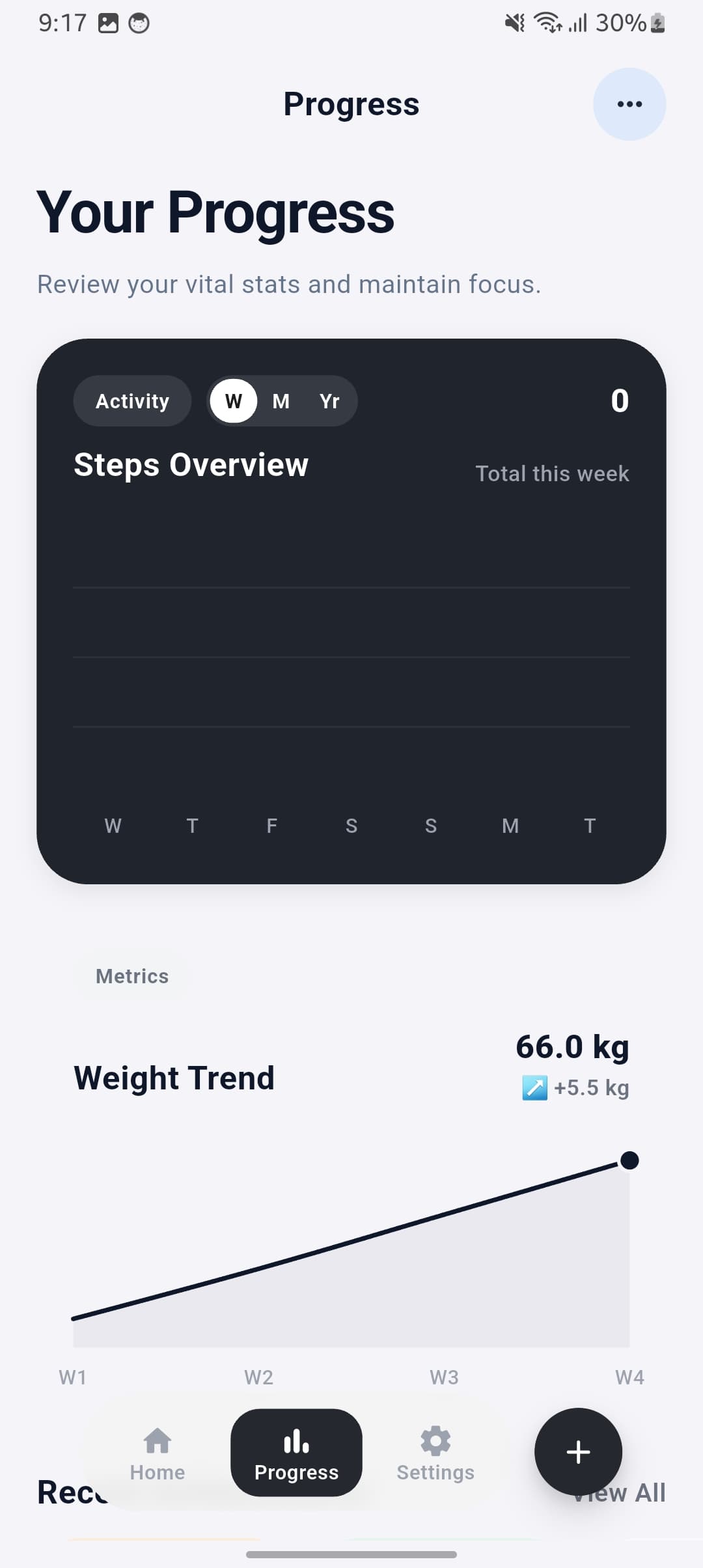 Fitness Tracker Progress